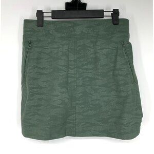 Orvis Skort Green Lined Shorts Mini Pull On Travel Embossed